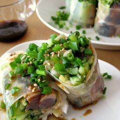 A picture of Spicy Skipjack Tuna Spring Rolls.