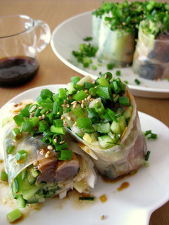 A picture of Spicy Skipjack Tuna Spring Rolls.