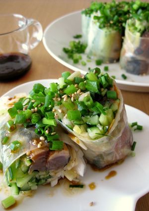 A picture of Spicy Skipjack Tuna Spring Rolls.