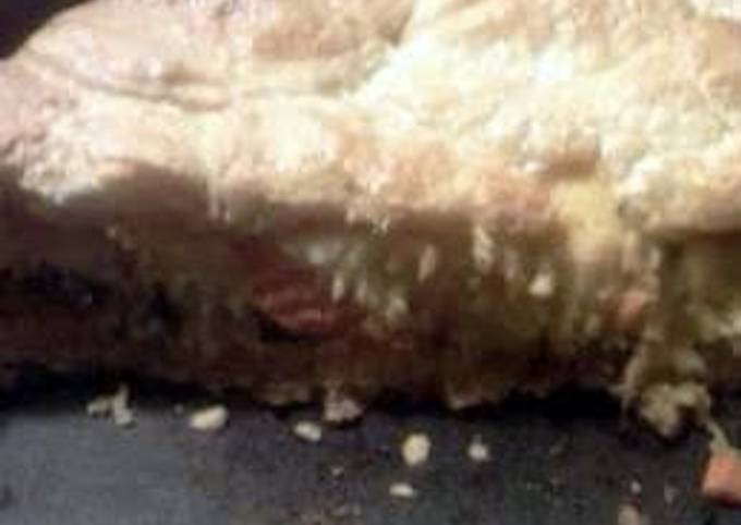 Brat, veggie, & cheese stuffed butter tastin' grands flaky layers pilsbury biscuit pie!
