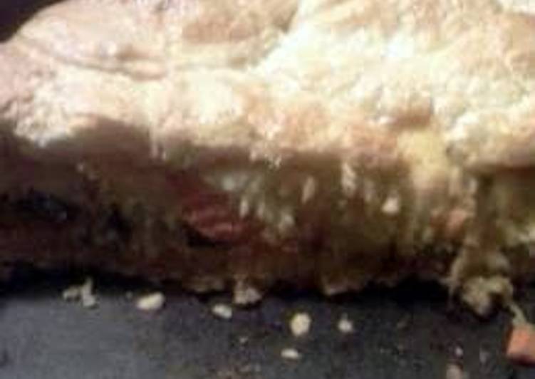 Brat, veggie, &amp; cheese stuffed butter tastin' grands flaky layers pilsbury biscuit pie!