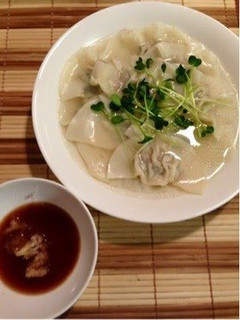 A picture of Dim Sum-Style Alpine Leek Wonton Dumplings.