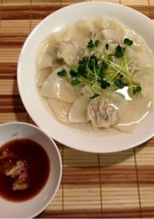 A picture of Dim Sum-Style Alpine Leek Wonton Dumplings.