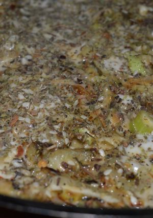 Una foto de Gratina de hinojo y queso con zaatar