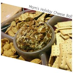 A picture of Mom's 70's Holiday Cheese Ball.