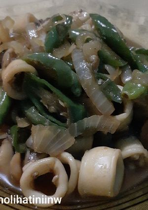 Foto resep Cumi pedas manis cabe ijo