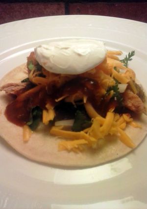 A picture of Brad's roasted pork carnitas.