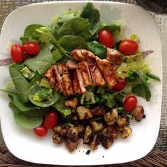 A picture of BBQ Pork Chop salad.