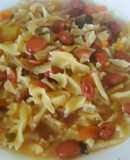 Pasta Mista Spezzettata con Fagioli e Zucca