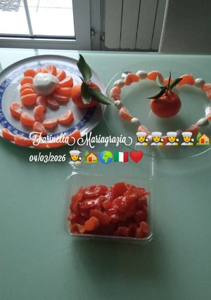 Foto di Insalata di mandarini e mozzarella e scorzette di mandarini km zero candite Siciliana 👩🍳🏡🌍🇮🇹❤️🦁