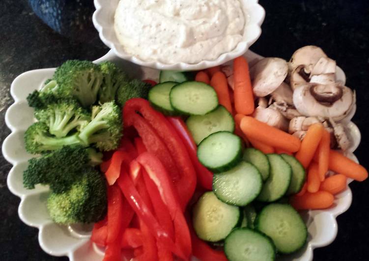 Easiest Way to Make Super Quick Homemade Aunt Kathie&#39;s veggie dip