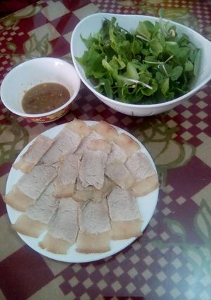 Hình của món Thịt Luộc Chấm Mắm Nêm.
