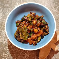 A picture of EGGPLANT KABULI CHANA MASALA...
