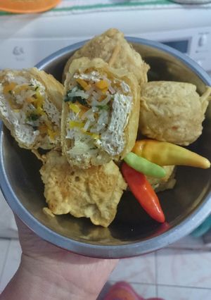 Foto resep Tahu brontak (isi mie sayur)