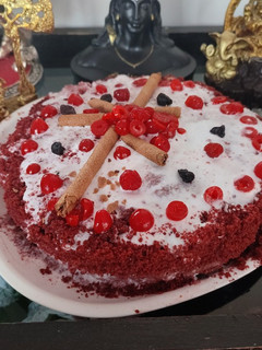 A picture of #cook pad India#Velvet Sponge Beetroot Ragi Red cake#.