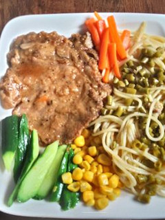滷豬排簡餐 的食譜成品照片