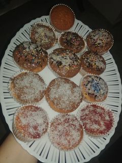 Una foto de Magdalenas rellenas de chocolate