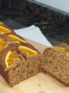 Una foto de Budín integral de banana y naranja (vegano)