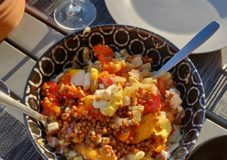 Salade de lentilles et fêta