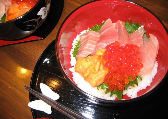 Seafood Rice Bowl with Instant Sushi Rice