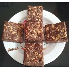 A picture of Eggless Choco Walnut Brownies.