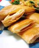 Cured Ham and Cheese Spring Rolls