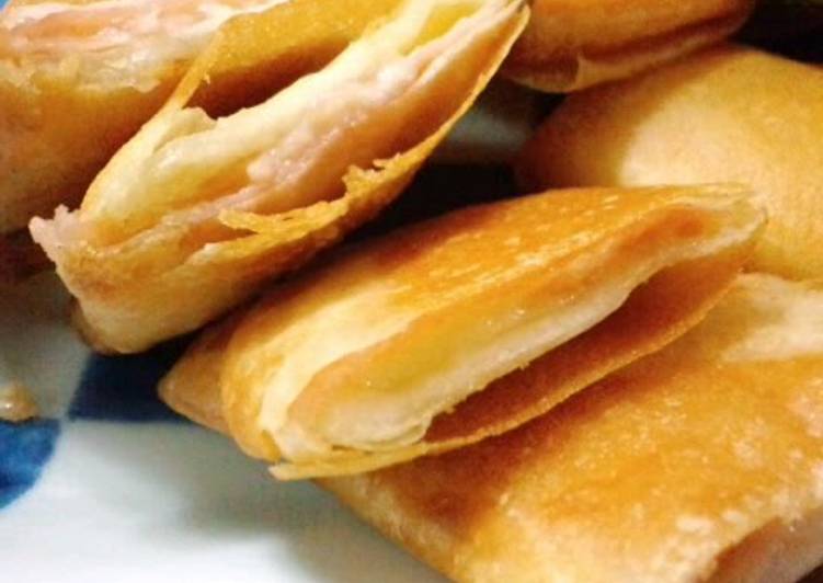 Recipe of Homemade Cured Ham and Cheese Spring Rolls