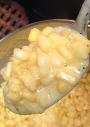 A picture of Fat Free Corn In 'Butter' Sauce.