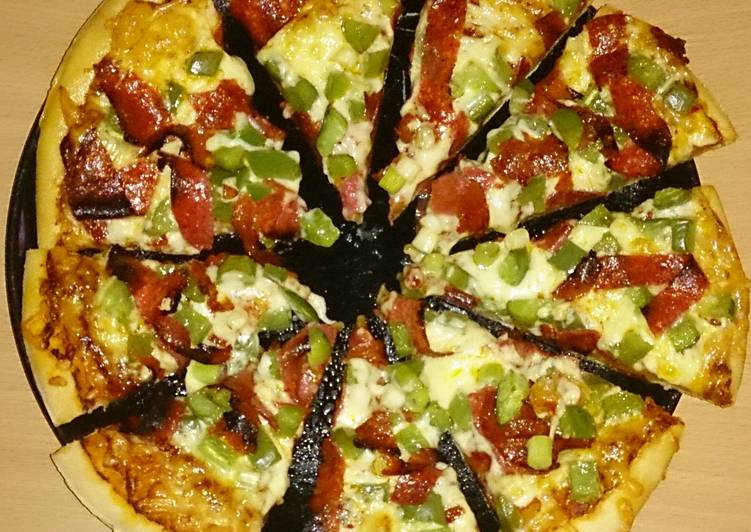 Steps to Prepare Perfect Chroizo Pepper Pizza 🍕