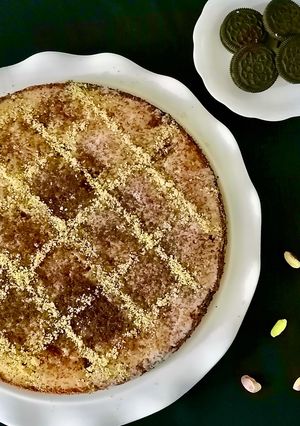 صورة لوصفة بسبوسة الاوريو 😋😋