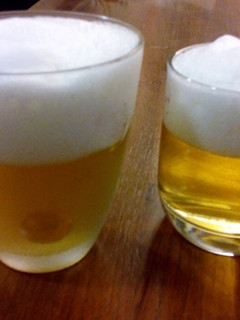 A picture of Fake Beer! Apple Jelly!.