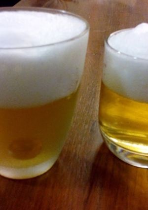 A picture of Fake Beer! Apple Jelly!.