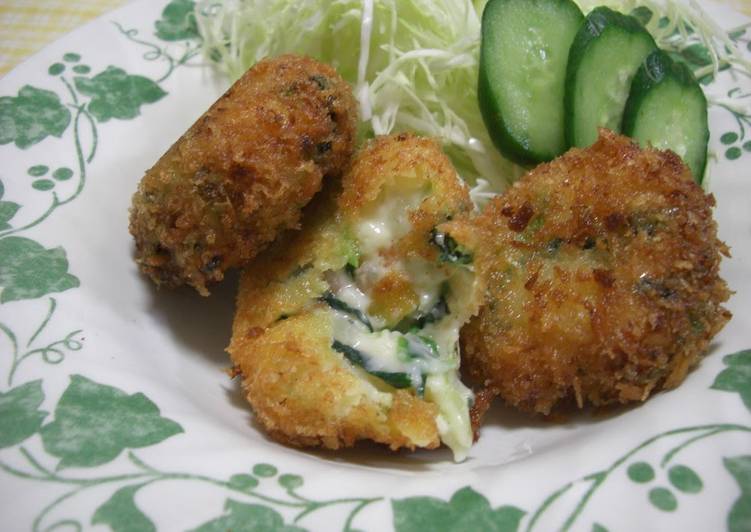 Easiest Way to Make Speedy Shrimp and Spinach Cream Croquettes