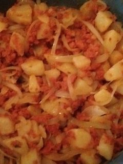 A picture of Potatoes with Chorizo.