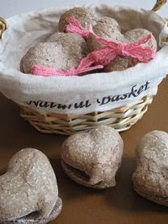 A picture of Heart-shaped Chocolate Sandwich Biscuits.