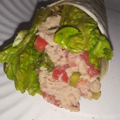 Swiss garlic n herb tuna wrap A picture of Swiss garlic n herb tuna wrap.