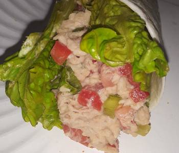 Easy Recipe Swiss garlic n herb tuna wrap Delicious Simple