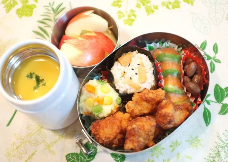Easiest Way to Prepare Ultimate Zangi Chicken Kara-age Bento