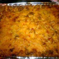 A picture of Keisha's Homemade Baked Spaghetti Wit Macaroni Noodles.