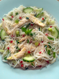 A picture of Vickys Minty Cool As A Cucumber Noodle Salad, GF DF EF SF NF.