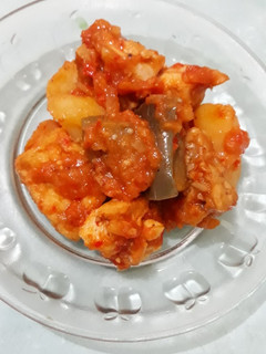 Foto resep Balado kentang ayam tahu tempe +terong
