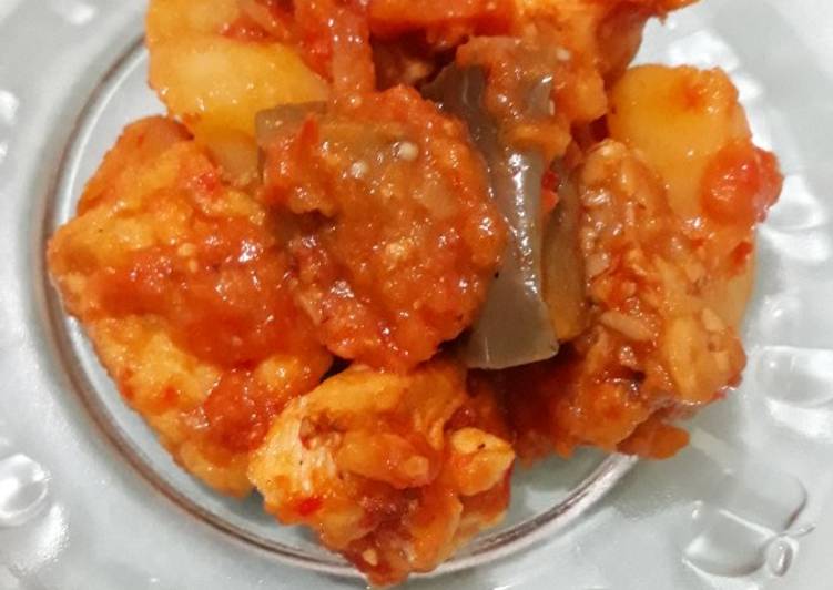 Resep Balado kentang ayam tahu tempe +terong Anti Gagal