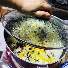 Chicken charcoal dum biryani A picture of Chicken charcoal dum biryani.