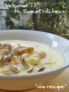 A picture of Clam Chowder-Like Cream Pasta.