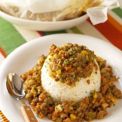 A picture of Easy Microwave Colorful Dry Curry.