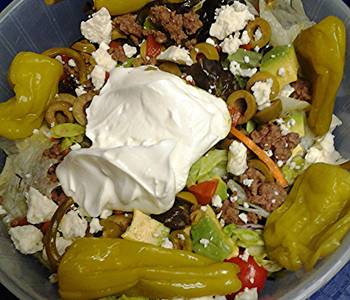 Unique Cuisine Salad with ground meat Delicious Perfect