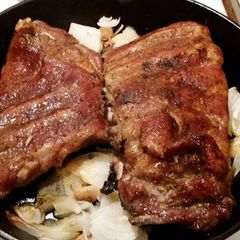A picture of Skillet Slow Oven Cooked Spare Ribs.