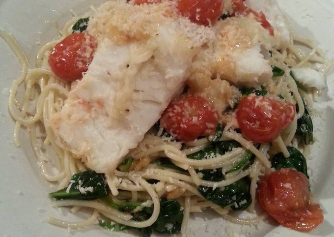 Healthy pasta with fish