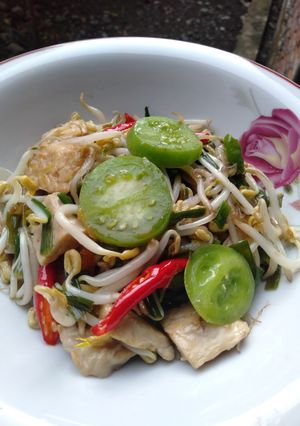 Foto resep Cah tauge tempe tomat hijau