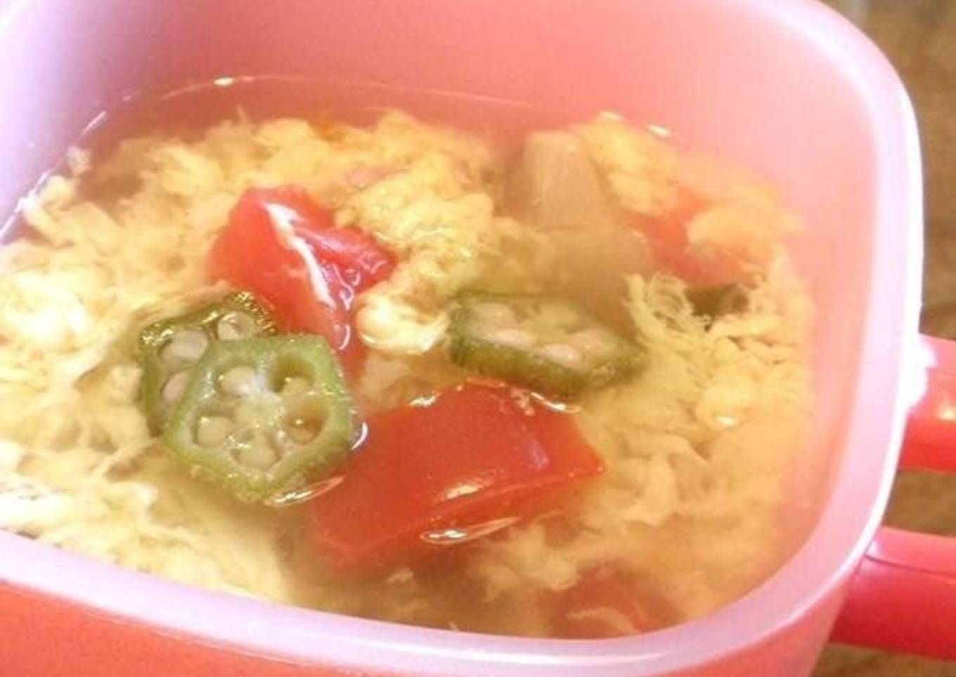 Okra & Tomato Soup with Refreshing Vinegar